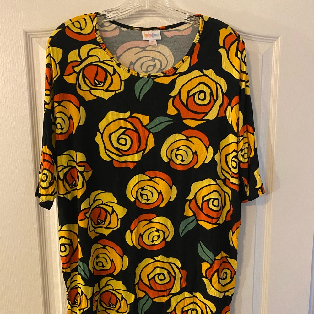 Lularoe Disney Roses Beauty & the Beast Irma